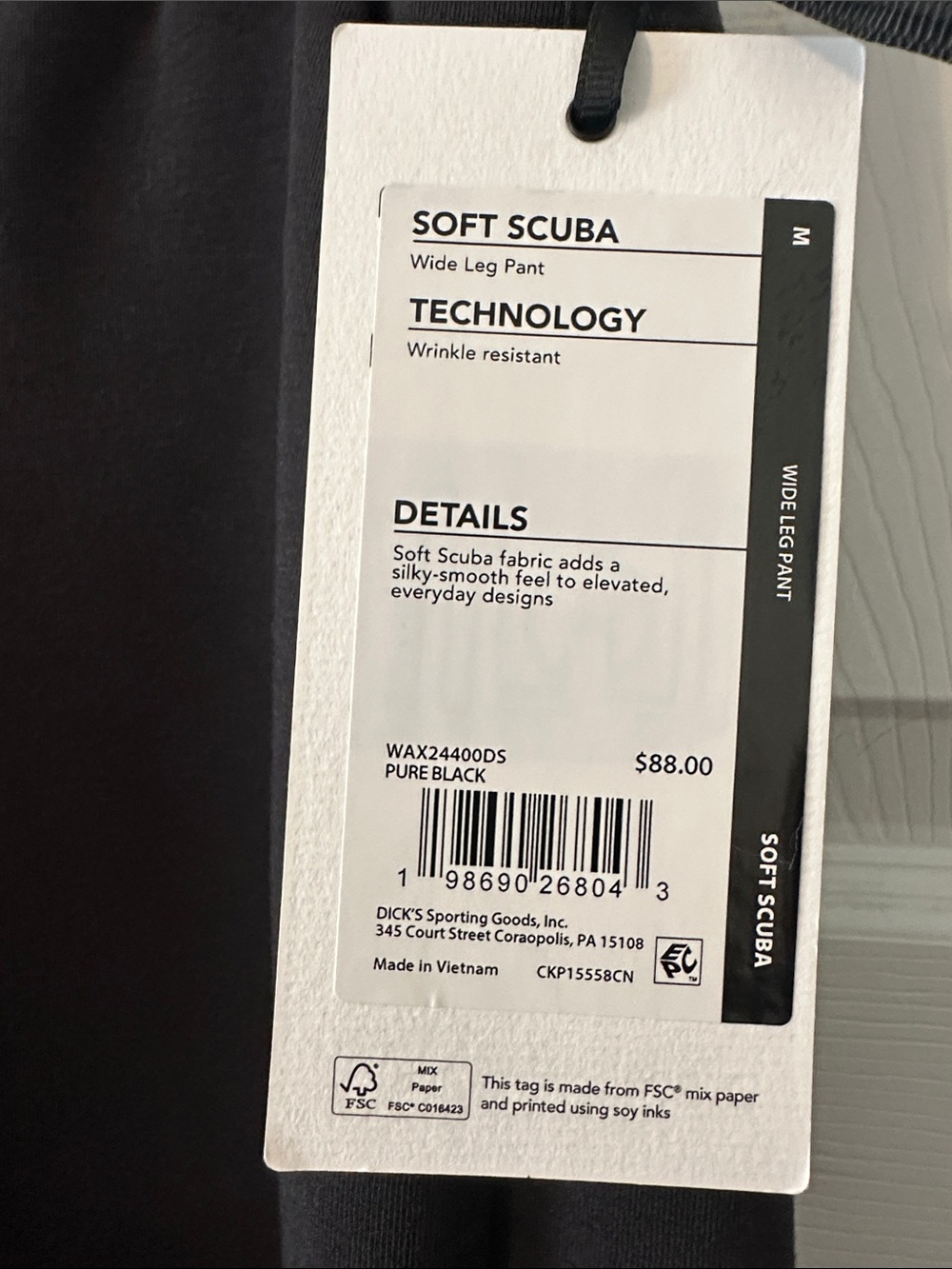 New! Calia Soft Scuba Wide Leg Relaxed Pant - Picture 3 of 7